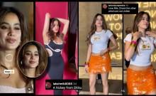 Param Sundari: Janhvi Kapoor's fans spot love bite; gets trolled for wearing bold orange mini skirt with bangles
