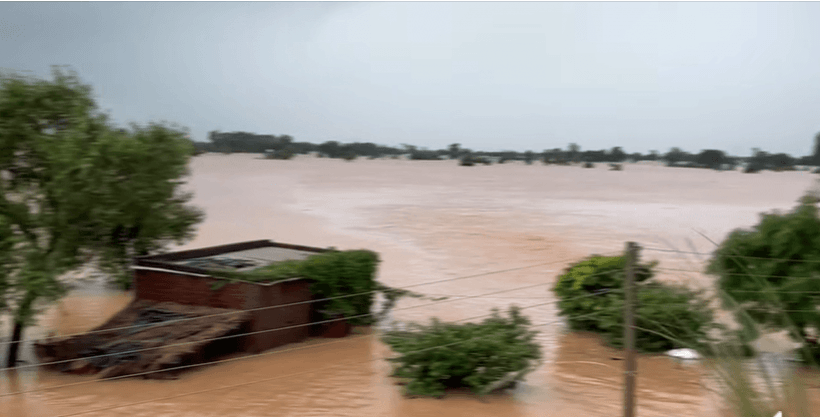 A view of flood-affected Mangu Chak village of Jammu Flood