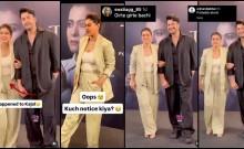 Kajol flaunts bulging belly, trips while posing with Jisshu Sengupta at The Trial 2 promotions; netizens ask,