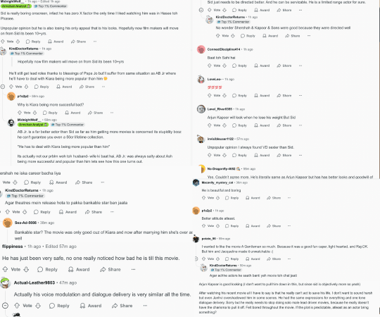 This is what the comment section of the post looked like. Sidharth Malhotra-Arjun Kapoor