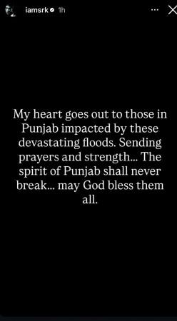 SRK on Punjab floods SRK on Punjab floods
