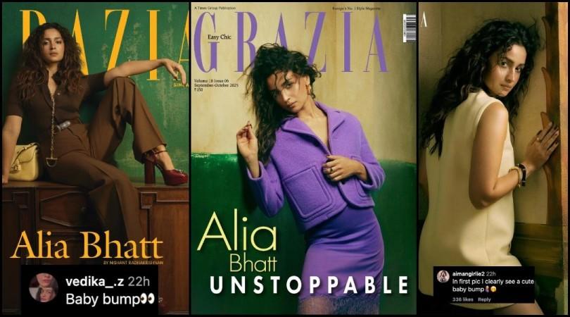 'Is she pregnant?': Alia Bhatt wears tight-breasted boxy fits on Grazia's cover page; netizens spot baby bump 'Is she pregnant?': Alia Bhatt wears tight-breasted boxy fits on Grazia's cover page; netizens spot baby bump