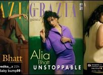 'Is she pregnant?': Alia Bhatt wears tight-breasted boxy fits on Grazia's cover page; netizens spot baby bump
