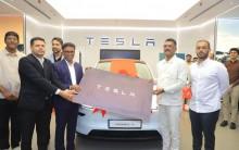 Maharashtra transport minister becomes first Tesla Model Y owner in India, vows to raise awareness about EVs Maharashtra transport minister becomes first Tesla Model Y owner in India, vows to raise awareness about EVs
