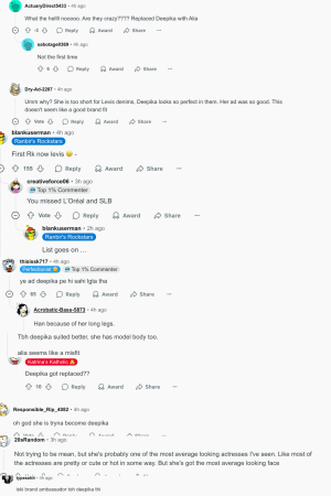 This is what Redditors had to say about Alia. Alia Bhatt-Deepika Padukone