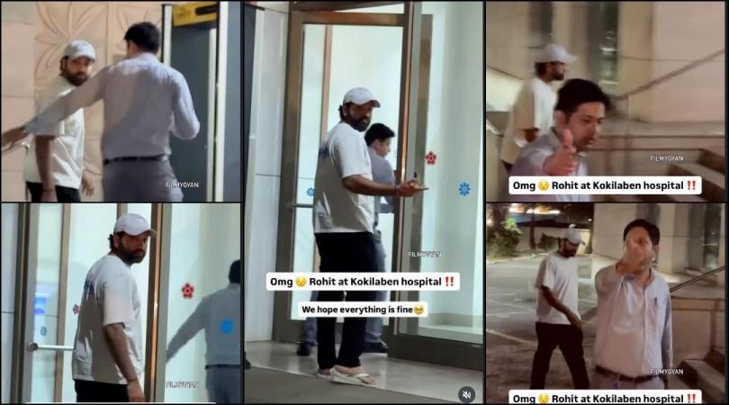 Rohit Sharma gets irritated as paparazzi scream for photos while he enters Kokilaben hospital; netizens call paps insensitive Rohit Sharma gets irritated as paparazzi scream for photos while he enters Kokilaben hospital; netizens call paps insensitive