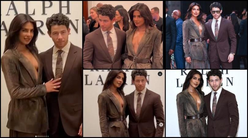 Priyanka Chopra goes braless in chick blazer-skirt; poses with Nick Jonas at Ralph Lauren show Priyanka Chopra goes braless in chic blazer-skirt; poses with Nick Jonas at Ralph Lauren show