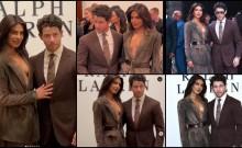 Priyanka Chopra goes braless in chic blazer-skirt; poses with Nick Jonas at Ralph Lauren show