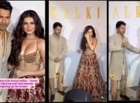 Tara Sutaria looks uncomfortable posing with Varun Dhawan; fans ask how she's breathing in tight-fitted bralette