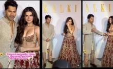 Tara Sutaria looks uncomfortable posing with Varun Dhawan; fans ask how she's breathing in tight-fitted bralette