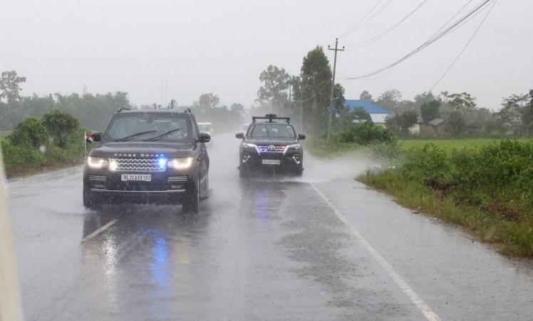 PM Modi braves rain, meets Manipur violence victims in Churachandpur; lays foundation for projects PM Modi braves rain, meets Manipur violence victims in Churachandpur; lays foundation for projects