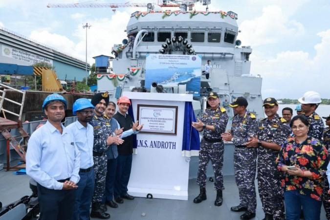 Indian Navy receives INS Androth, equipped with indigenous rockets and sonar Indian Navy receives INS Androth, equipped with indigenous rockets and sonar