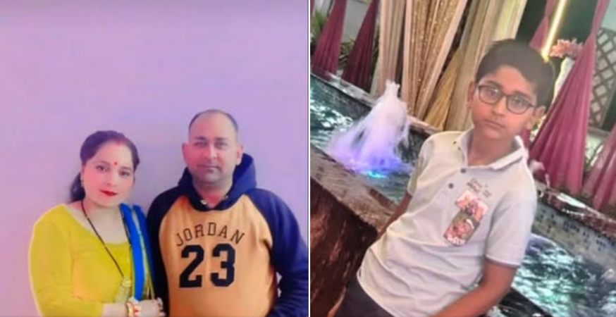 Three missing members of an ill-fated family Shahi Sharma and his wife Lovely in one frame and their son Raghav Sharma in another frame Missing persons