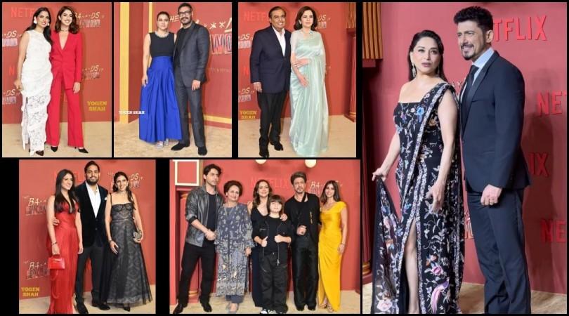 Ba***ds of Bollywood: Nita-Mukesh Ambani hold hands; Akash Ambani skips; Kajol -Ajay Devgn, Madhuri Dixit, others attend screening of Aryan Khan's web show Ba***ds of Bollywood: Nita-Mukesh Ambani hold hands; Akash Ambani skips; Kajol -Ajay Devgn, Madhuri Dixit, others attend screening of Aryan Khan's web show