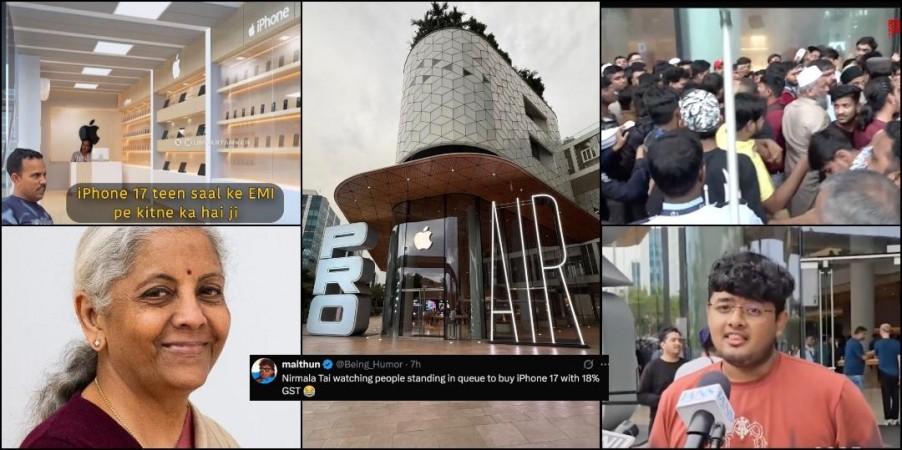 Punches, slaps, abuses: Scuffle erupts outside BKC Mumbai store as buyers queue to buy iPhone 17pro [Watch]