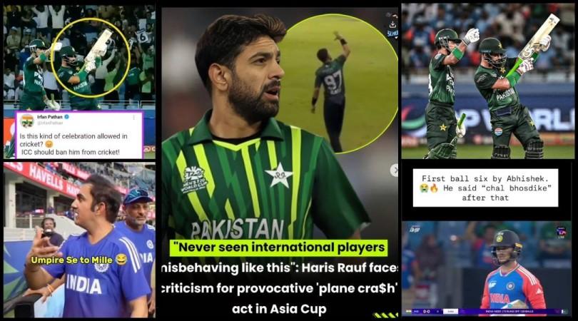 'Disgusting, Shameful': Pakistan's Haris Rauf Makes planes crashing gesture, Sahibzada Farhan points bat like gun sparks controversy in IND vs PAK clash 'Disgusting, Shameful': Pakistan's Haris Rauf Makes planes crashing gesture, Sahibzada Farhan points bat like gun sparks controversy in IND vs PAK clash