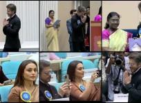 71st National Film Awards: Shah Rukh Khan greets crowd with folded hands as he receives Best Actor award; joins Rani Mukerji in recording Vaibhavi Merchant's big win