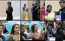 71st National Film Awards: Shah Rukh Khan greets crowd with folded hands as he receives Best Actor award; joins Rani Mukerji in recording Vaibhavi Merchant's big win 71st National Film Awards: Shah Rukh Khan greets crowd with folded hands as he receives Best Actor award; joins Rani Mukerji in recording Vaibhavi Merchant's big win