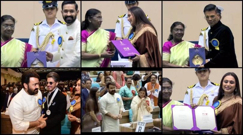 71st National Film Awards: Mohanlal gets standing ovation, Rani Mukerji interacts with President Murmu [Photos]