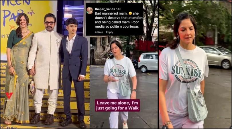 'Leave..': Aamir Khan's Girlfriend Gauri Spratt snaps at paparazzi as they film her during an evening stroll; netizens call her rude