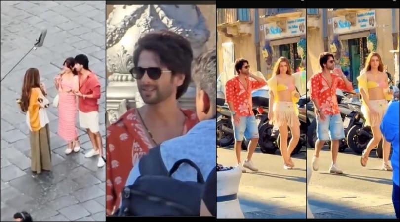 Cocktail 2: Kriti Sanon's risqué beachwear, Shahid–Rashmika's intimate hug in Italy; leaked clips from the sets leave fans gushing Cocktail 2: Kriti Sanon's risqué beachwear, Shahid–Rashmika's intimate hug in Italy; leaked clips from the sets leave fans gushing