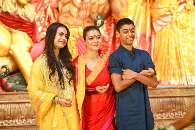 Teary-Eyed Rani, Kajol hug Ayan Mukerji as they remember Deb uncle; siblings Yug and Nysa bond at pandal during Durga Puja Festivities Teary-Eyed Rani, Kajol hug Ayan Mukerji as they remember Deb uncle; siblings Yug and Nysa bond at pandal during Durga Puja Festivities