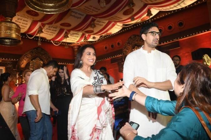 Teary-Eyed Rani, Kajol hug Ayan Mukerji as they remember Deb uncle; siblings Yug and Nysa bond at pandal during Durga Puja Festivities Teary-Eyed Rani, Kajol hug Ayan Mukerji as they remember Deb uncle; siblings Yug and Nysa bond at pandal during Durga Puja Festivities
