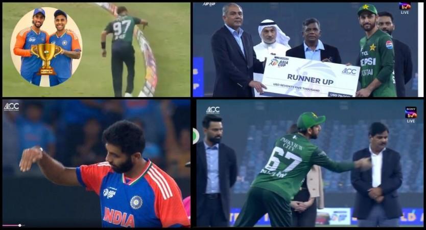 India vs Pakistan, Asia Cup 2025: Salman Ali Agha throws away runners-up cheque given to him by Mohsin Naqvi; Jasprit Bumrah mocks Haris Rauf with Crashing-Plane send-off India vs Pakistan, Asia Cup 2025: Salman Ali Agha throws away runners-up cheque given to him by Mohsin Naqvi; Jasprit Bumrah mocks Haris Rauf with Crashing-Plane send-off