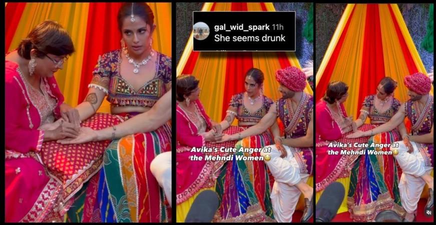 Bride-to-be Avika Gor gets angry at mehendi artist over writing 'A' or full name in design; netizens call her rude