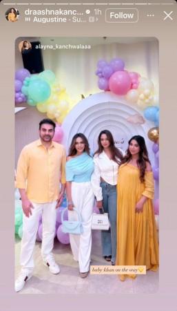 Inside Arbaaz and Sshura Khan's candy floss-themed baby shower: Salman Khan, Lulia Vantur, Nia Sharma bless soon-to-be parents Inside Arbaaz and Sshura Khan's candy floss-themed baby shower: Salman Khan, Lulia Vantur, Nia Sharma bless soon-to-be parents
