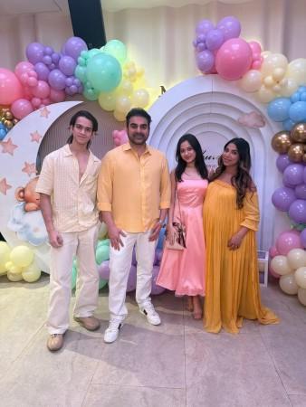 Inside Arbaaz and Sshura Khan's candy floss-themed baby shower: Salman Khan, Lulia Vantur, Nia Sharma bless soon-to-be parents Inside Arbaaz and Sshura Khan's candy floss-themed baby shower: Salman Khan, Lulia Vantur, Nia Sharma bless soon-to-be parents