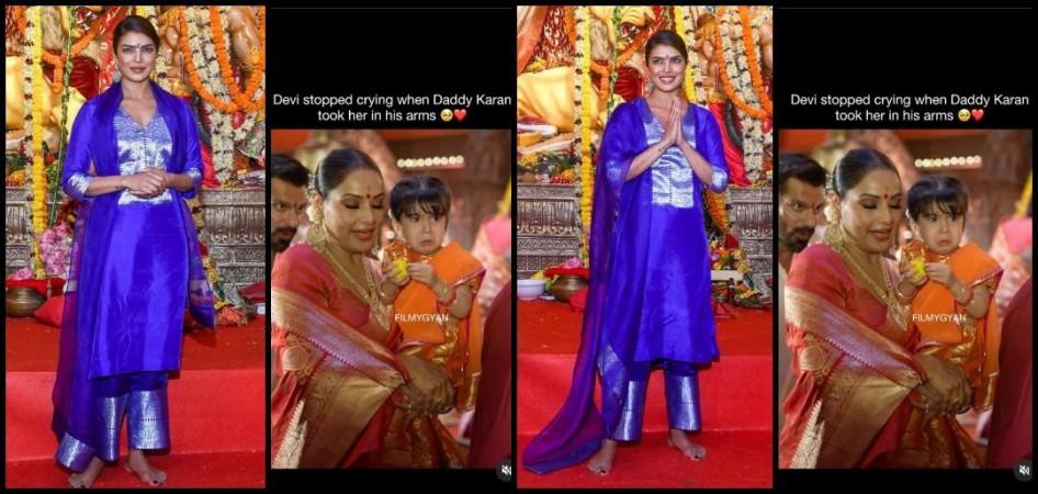 Durga Puja 2025: Priyanka Chopra wears sindoor, covers her head with dupatta; Bipasha Basu–Karan Singh Grover's daughter cries as paps shout for photos Durga Puja 2025: Priyanka Chopra wears sindoor, covers her head with dupatta; Bipasha Basu–Karan Singh Grover's daughter cries as paps shout for photos
