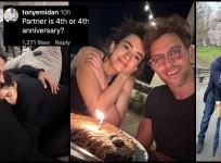'Happy 4th Partner:' Hrithik Roshan cuddles girlfriend Saba Azad as they celebrate 4th dating anniversary; netizens troll him over punctuation error
