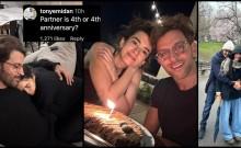 'Happy 4th Partner:' Hrithik Roshan cuddles girlfriend Saba Azad as they celebrate 4th dating anniversary; netizens troll him over punctuation error