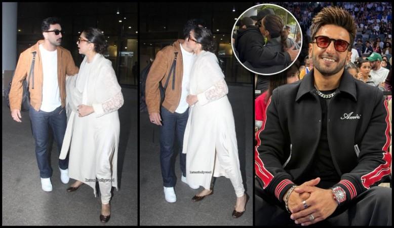 Ex-couple Deepika Padukone, Ranbir Kapoor share goodbye hug and kiss at airport; Ranveer Singh in Abu Dhabi for NBA event