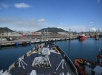 Indian Navy's stealth frigate INS Sahyadri in Malaysia for military cooperation