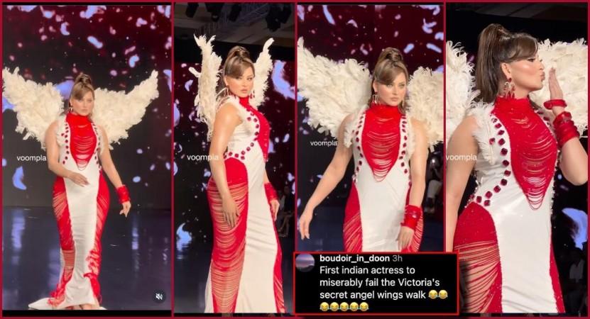 'Victoria's Secret model from Meesho': Urvashi Rautela walks ramp with wings, gives flying kisses at Fashion Week 2025 [Reactions]