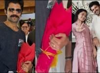 Vijay Deverakonda flaunts engagement ring on his visit to Puttaparthi days after getting engaged to Rashmika Mandanna