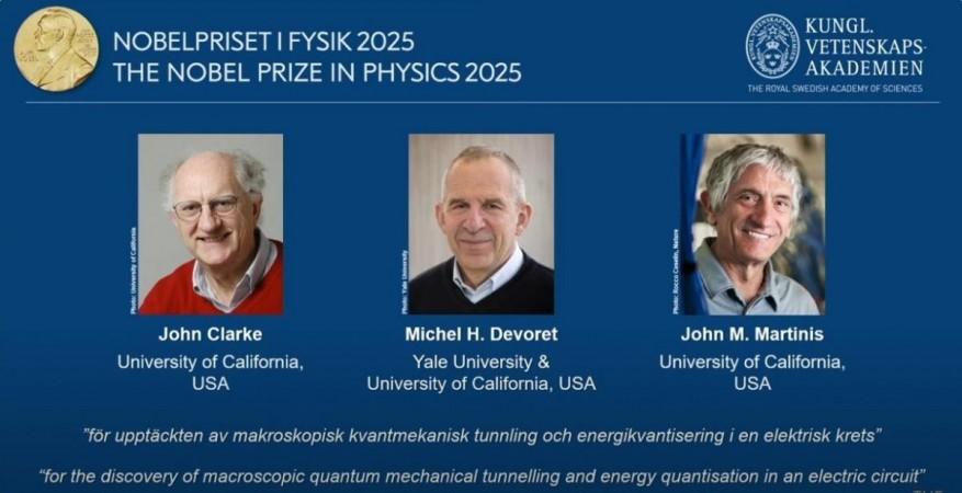 3 scientists from US bag 2025 Nobel Prize for Physics for experiments in quantum technology 3 scientists from US bag 2025 Nobel Prize for Physics for experiments in quantum technology