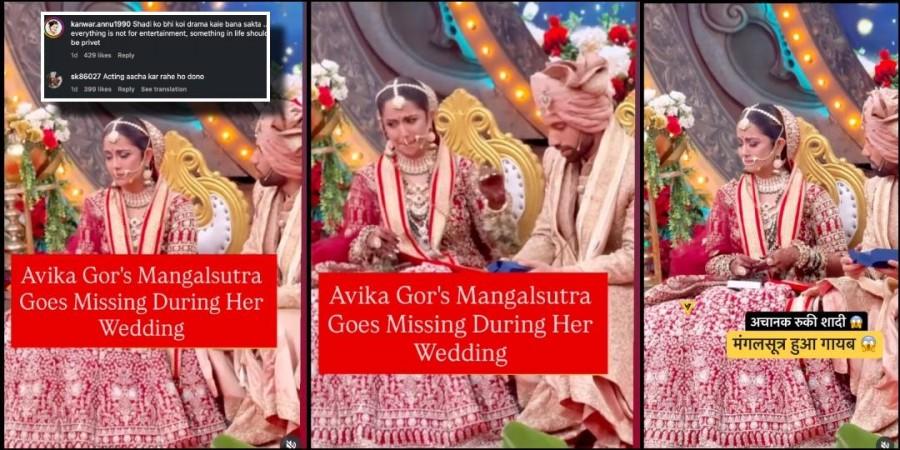 Avika Gor cries as her mangalsutra goes missing during wedding; netizens call it 'overacting, 'cringe drama' Avika Gor cries as her mangalsutra goes missing during wedding; netizens call it 'overacting, 'cringe drama'