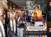 Big B celebrates his 83rd birthday in Mumbai, Jaya Bachchan, Shweta, Navya Naveli attend Filmfare Awards 2025 in Ahmedabad; Aishwarya and Aaradhya skip