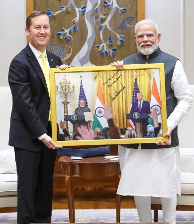 New US Ambassador hails 'new era' in US-India relations driven by PM Modi and Trump New US Ambassador hails 'new era' in US-India relations driven by PM Modi and Trump