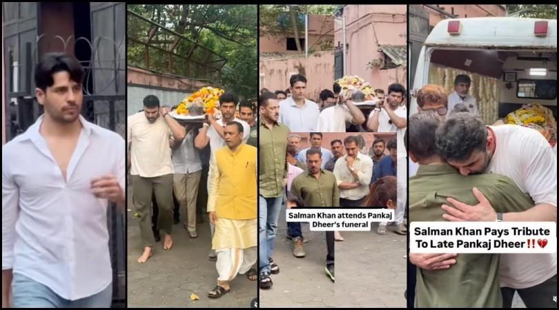 Pankaj Dheer Funeral: Salman Khan consoles Kushal Tandon, Nikitin Dheer as they carry Pankaj bier; Sidharth Malhotra, Arbaaz Khan attend last rites Pankaj Dheer Funeral: Salman Khan consoles Kushal Tandon, Nikitin Dheer as they carry Pankaj bier; Sidharth Malhotra, Arbaaz Khan attend last rites