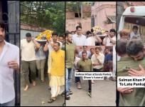 Pankaj Dheer Funeral: Salman Khan consoles Kushal Tandon, Nikitin Dheer as they carry Pankaj bier; Sidharth Malhotra, Arbaaz Khan attend last rites