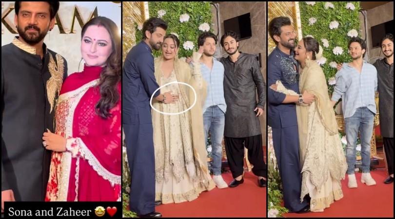 'Is Sonakshi Sinha Pregnant?': Zaheer Iqbal touches Sonakshi's alleged 'Baby Bump'; hilariously shuts down pregnancy rumours during Diwali party 'Is Sonakshi Sinha Pregnant?': Zaheer Iqbal touches Sonakshi's alleged 'Baby Bump'; hilariously shuts down pregnancy rumours during Diwali party
