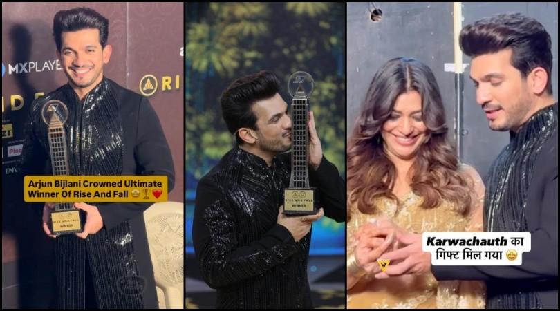 Arjun Bijlani lifts Rise & Fall trophy; wins Rs 28 lakh on Ashneer Grover's show, netizens say 'scripted, undeserving win' Arjun Bijlani lifts Rise & Fall trophy; wins Rs 28 lakh on Ashneer Grover's show, netizens say 'scripted, undeserving win'