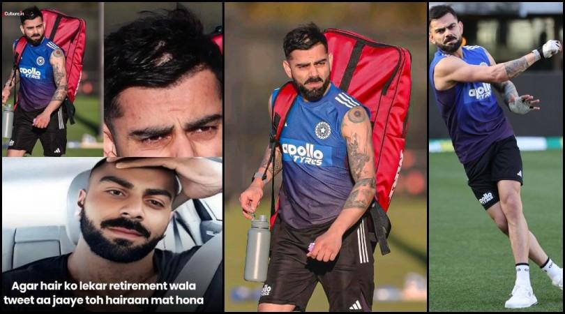 Photo of Virat Kohli's bald patch goes viral from practice session; netizens react Photo of Virat Kohli's bald patch goes viral from practice session; netizens react