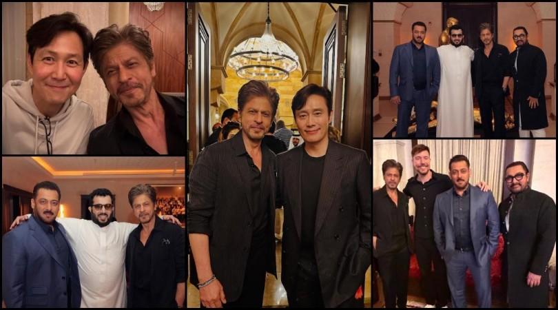 'Unexpected collab of 2025: Shah Rukh -Aamir khan meet Squid Game stars Lee Jung-jae and Lee Byung-hun [Photos]