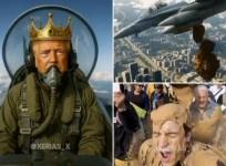 Amid 'No Kings' Uprising, Trump Releases AI Footage Showing Him in Combat Jet