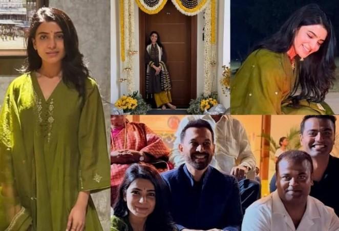 Samantha Ruth Prabhu celebrates Diwali with Raj Nidimoru Samantha Ruth Prabhu celebrates Diwali with Raj Nidimoru